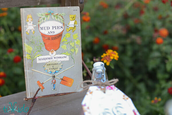Vintage Mud Pies and Other Recipes book by Marjorie Winslow at the Mud Pie Bakery Birthday Party