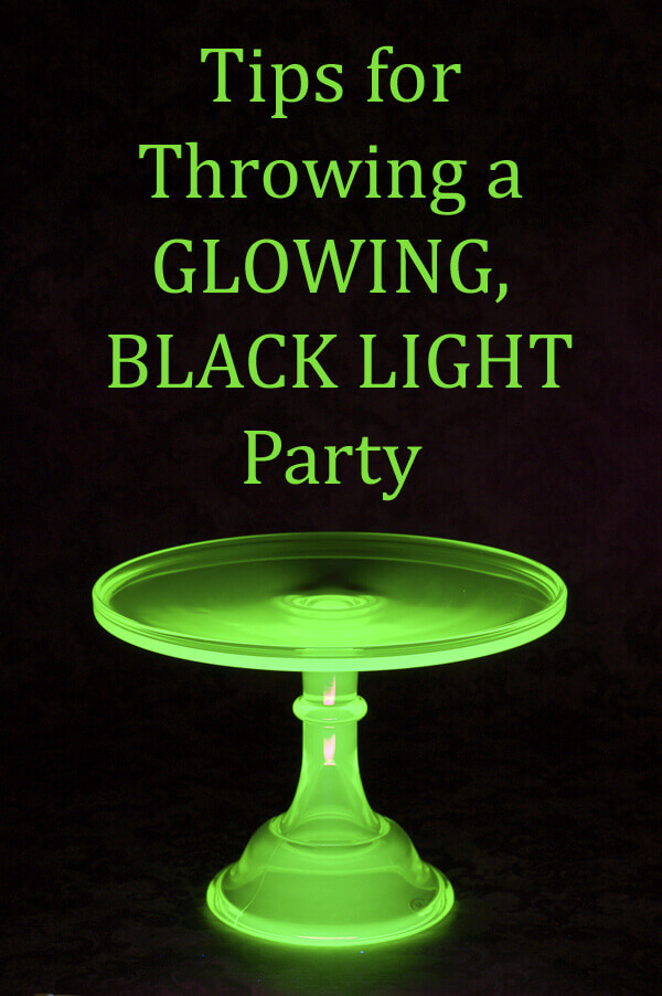 Great tips for throwing a black light party for Halloween.