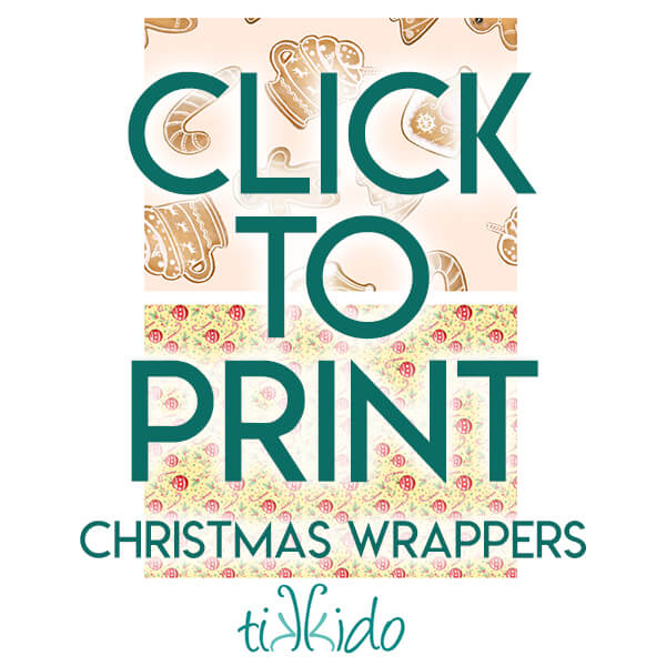 Navigational image leading reader to free printable Christmas covers for DIY Pillow Boxes made from toilet paper tubes.