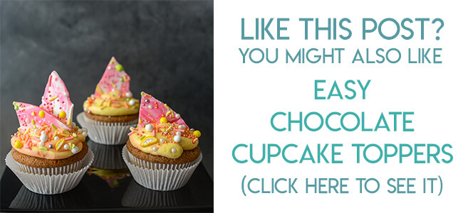 Navigational image leading reader to chocolate shard cupcake topper tutorial