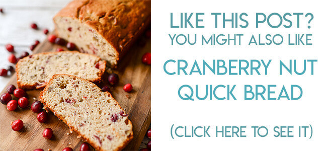 Navigational image leading reader to cranberry nut quick bread recipe