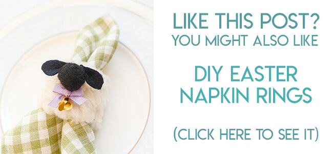 Navigational image leading reader to DIY Easter sheep napkin rings tutorial.