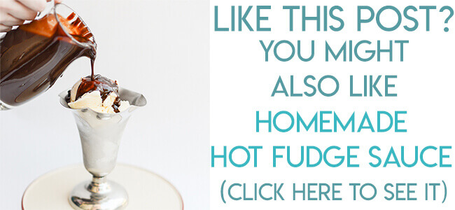 Navigational image leading reader to homemade hot fudge sauce recipe