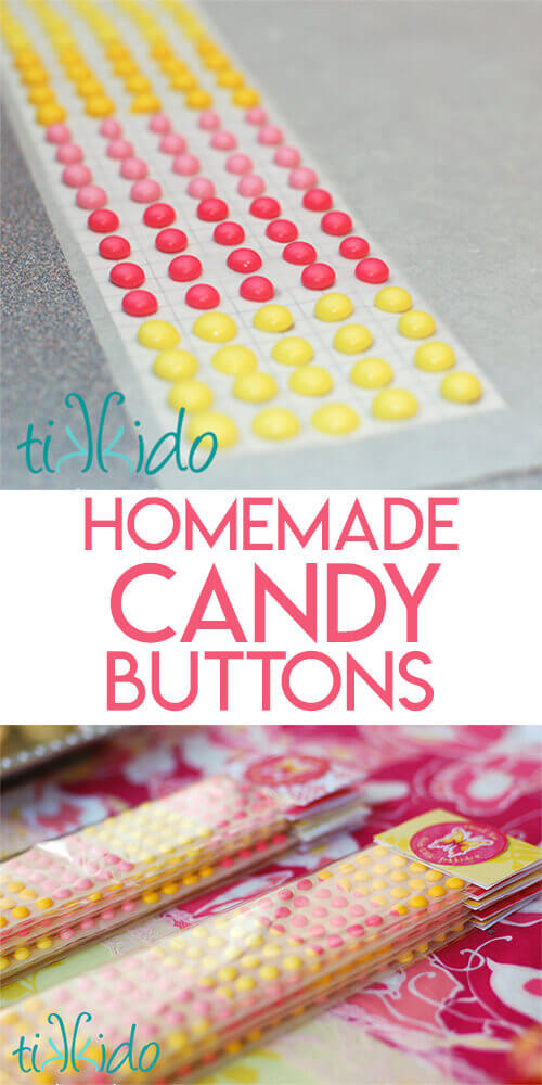 Candy Buttons Recipe images optimized for pinterest