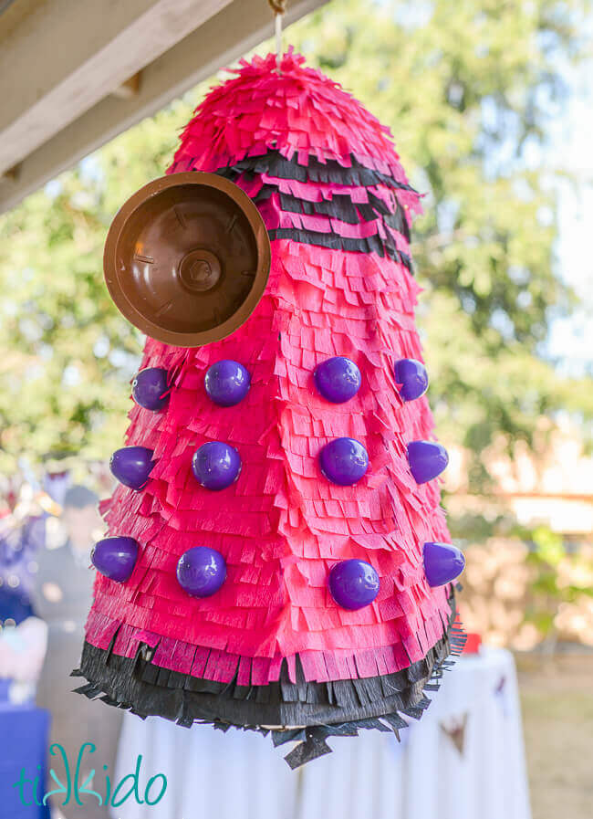DIY Dalek piñata from a Doctor Who birthday party.