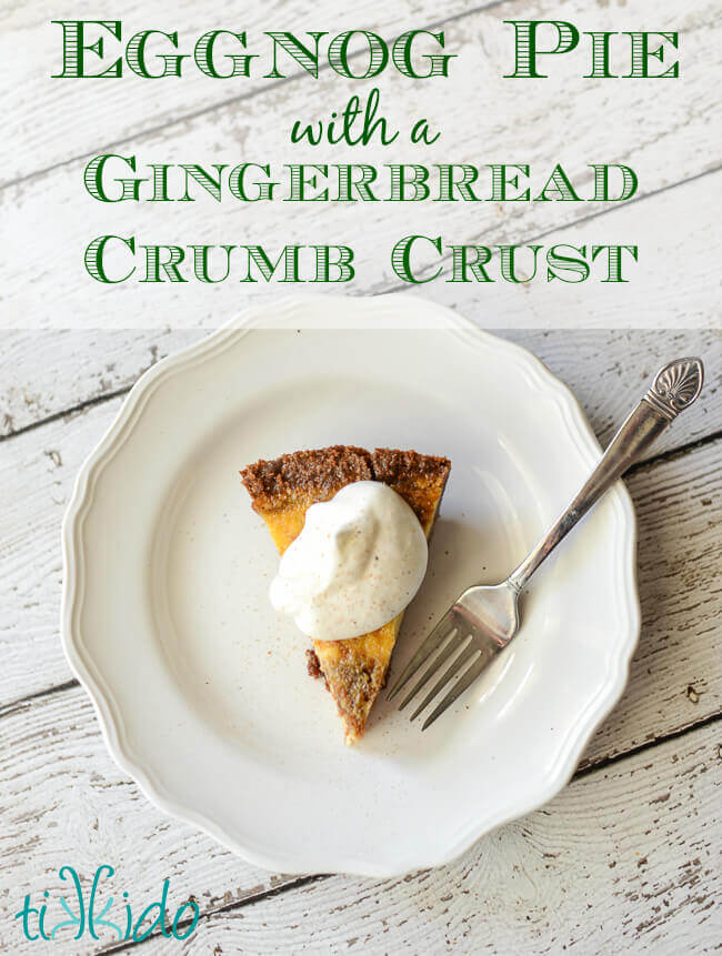 Eggnog Custard Pie with Gingerbread Crust Recipe