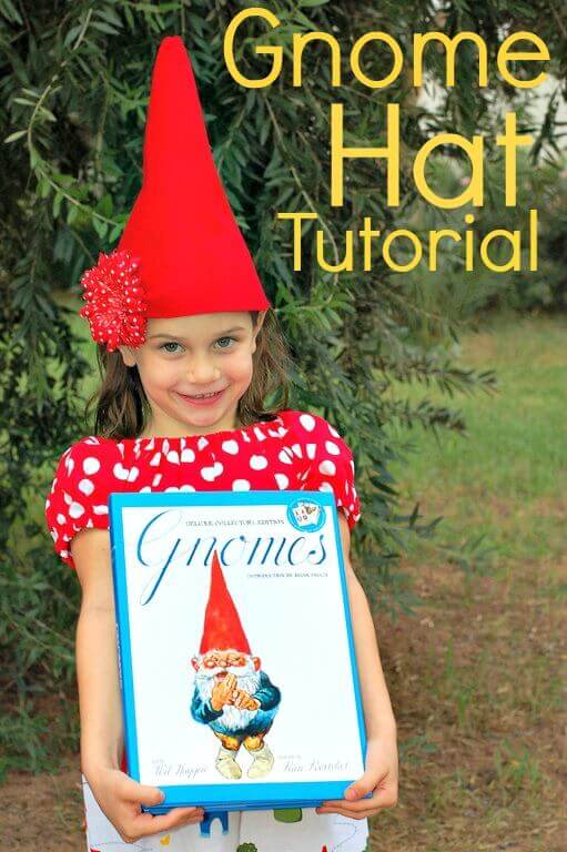 Tutorial for making a gnome hat out of felt.