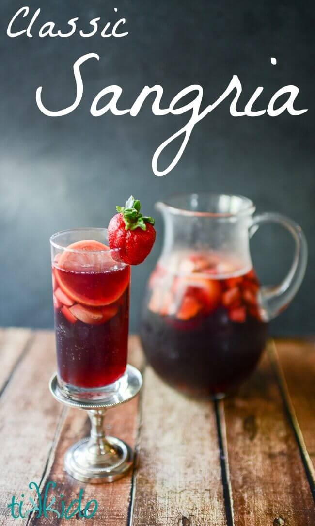 Classic red sangria recipe made with red wine and fruit.