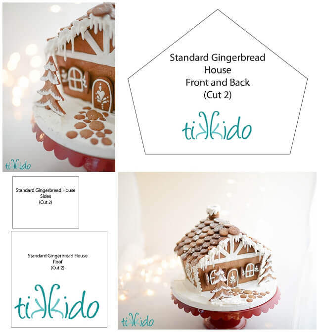 Printable Gingerbread House Template from tikkido.com