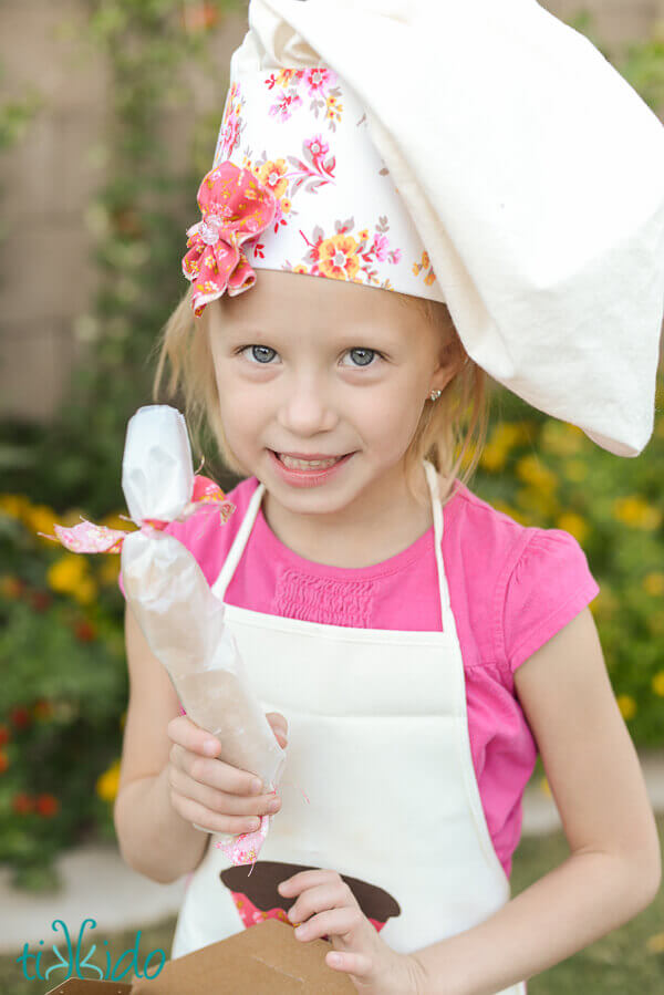 Bread sticks wrapped in waxed paper for the lunches at the mud pie birthday party.