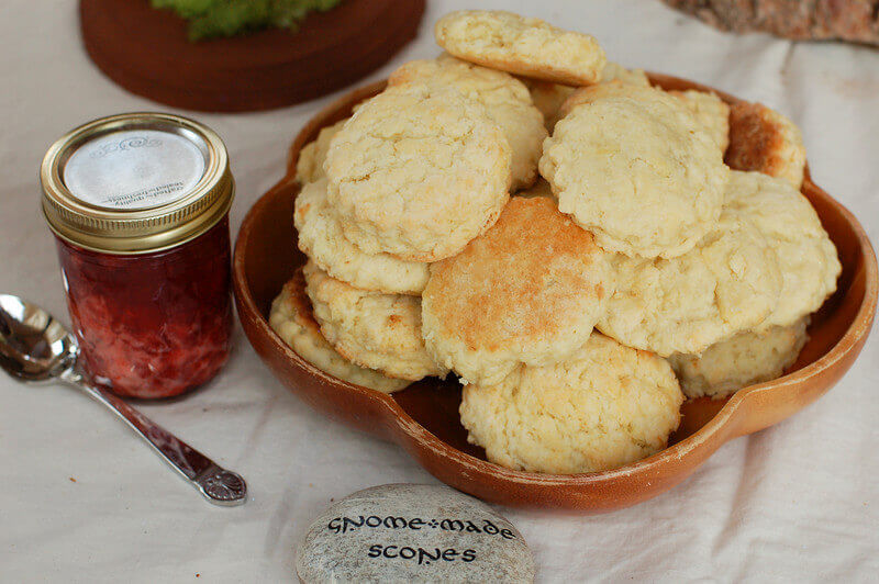 Classic scones and strawberry jam at the Cornish fairy party
