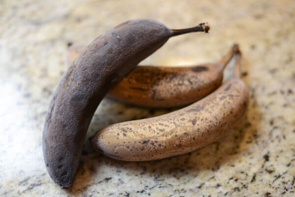 Frozen, over-ripe bananas.