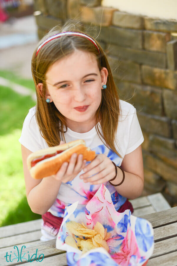 Sharpie tie dye shirt napkin