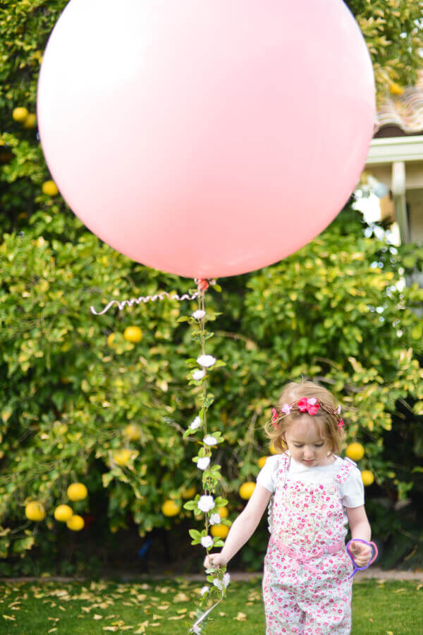 Big Balloon and a Floral Garland String