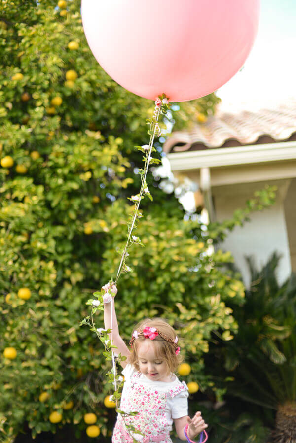 Big Balloon and a Floral Garland String