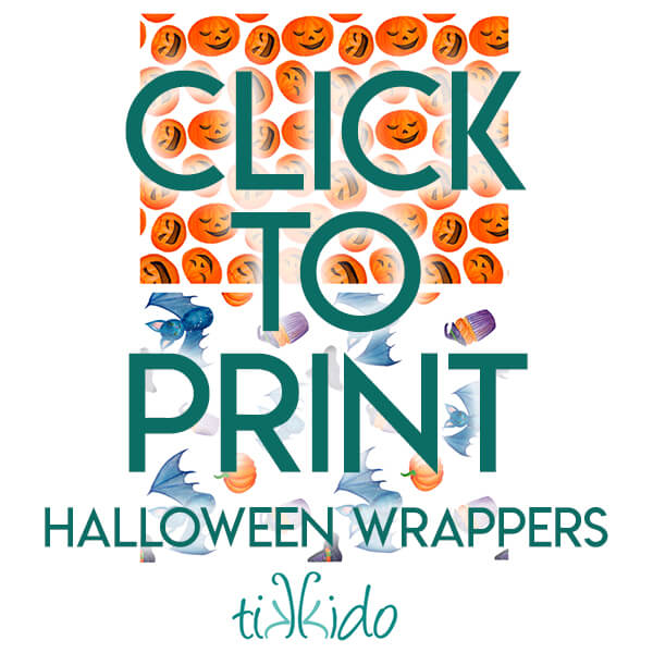 Navigational image leading reader to free printable Halloween covers for DIY Pillow Boxes made from toilet paper tubes.