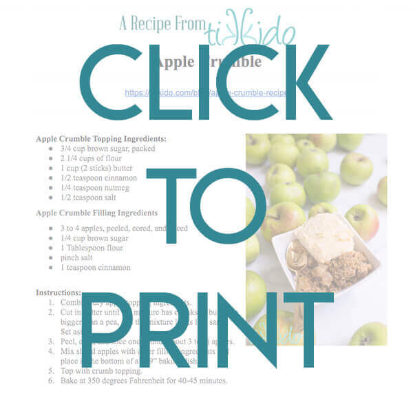 Navigational image leading reader to printable apple crumble recipe PDF