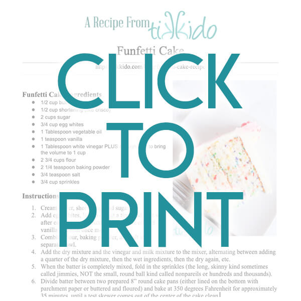 Navigational image leading reader to printable PDF version of the Funfetti Cake Recipe.