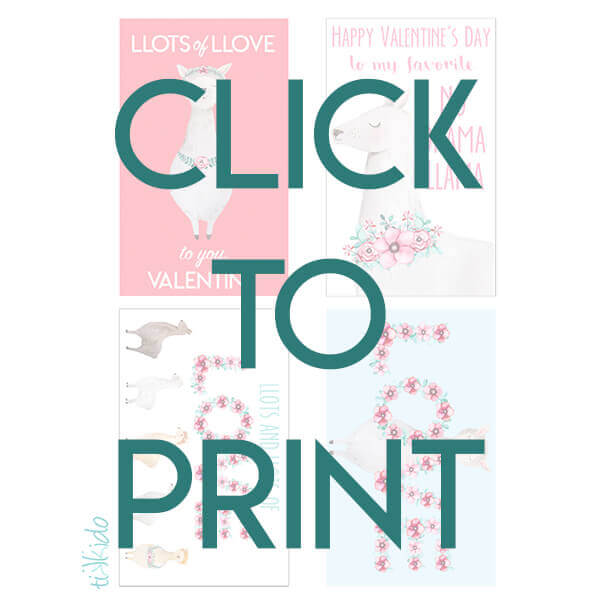 Navigational image leading reader to free printable llama valentines PDF