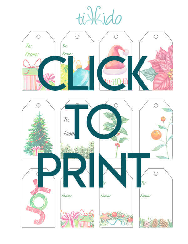 navigational image leading reader to PDF download of Printable Christmas Gift Tags