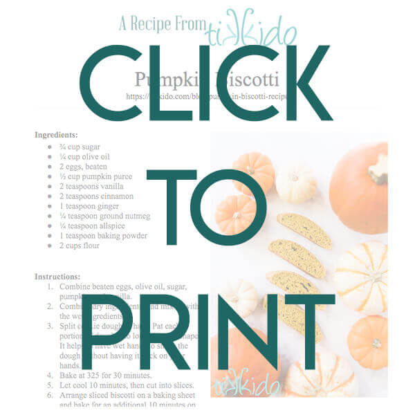 Navigational image leading reader to printable pumpkin biscotti recipe