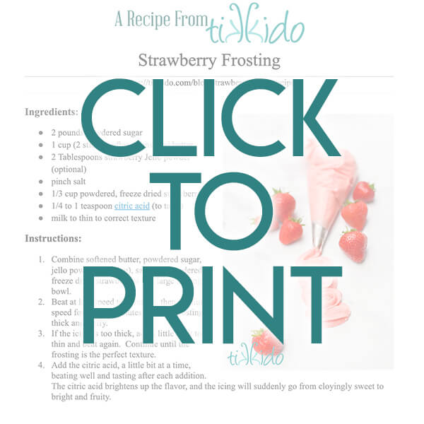 Navigational image leading reader to printable PDF version of the strawberry icing recipe.