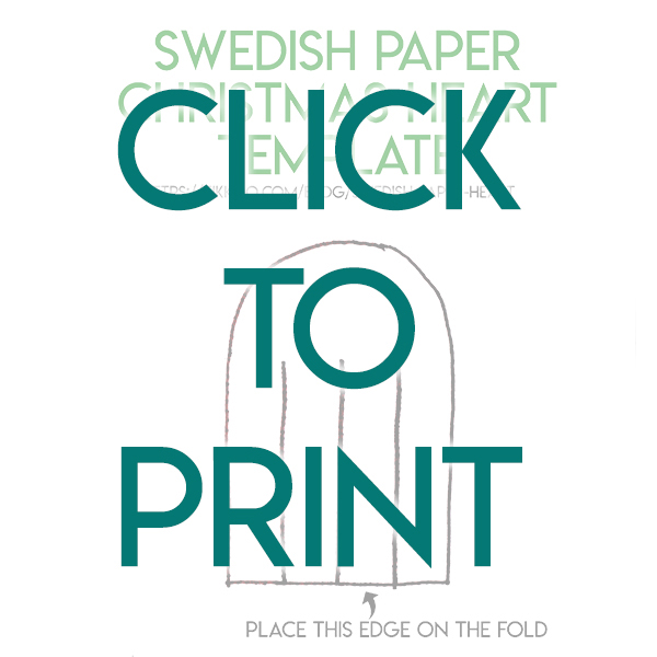 Navigational image leading reader to printable Swedish paper heart template.