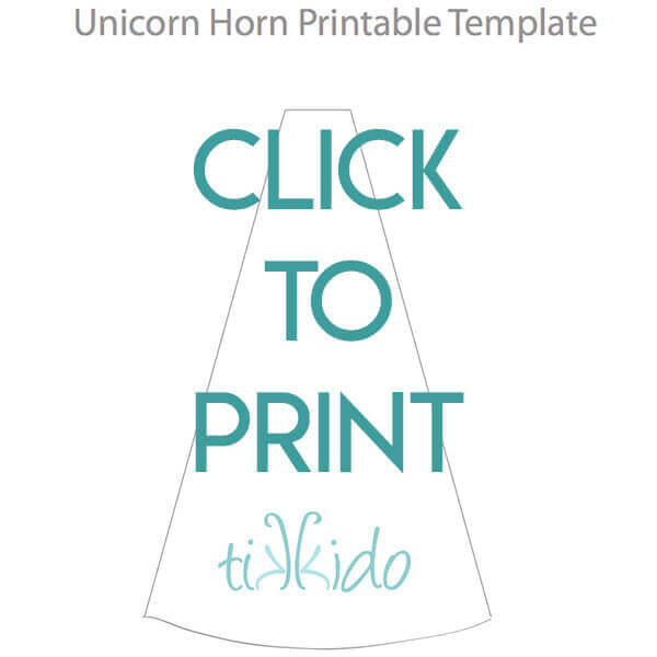 Navigational image leading readers to free printable unicorn horn template