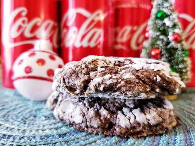 Coca Cola Cake Mix Cookies, an eggless cookie recipe.