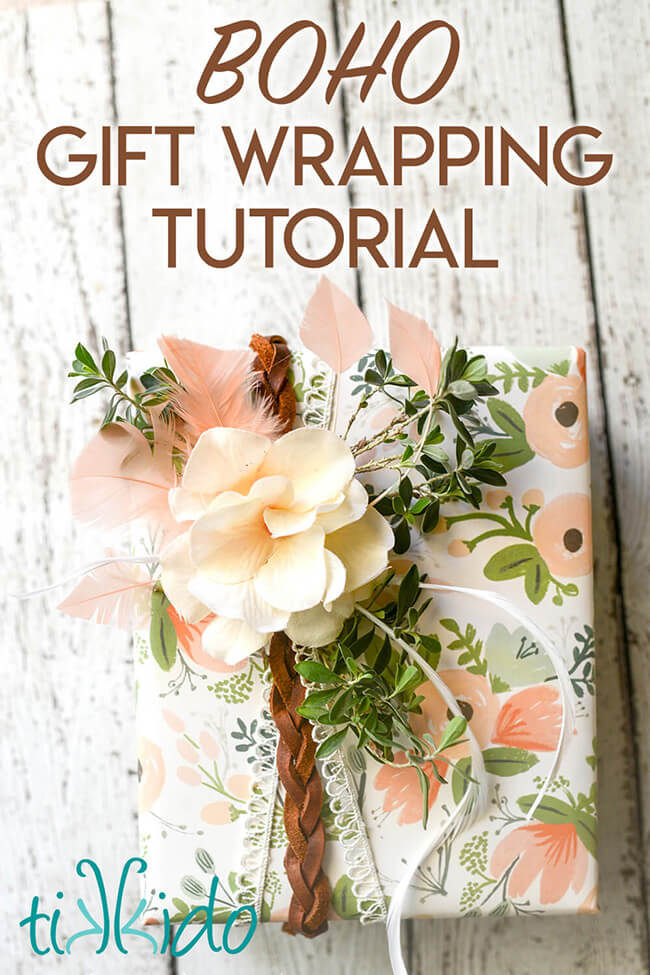 Boho Style Gift Wrapping Tutorial