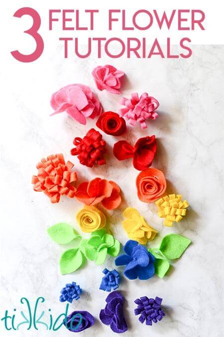 How To Make Felt Flowers: A Super Easy Craft Tutorial - Chaotically Yours