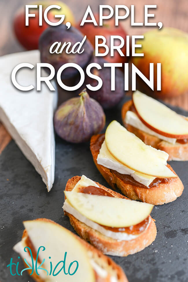 Brie Apple and Fig Crostini Appetizer