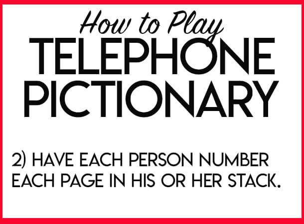 Graphic of Telephone Pictionary Instructions