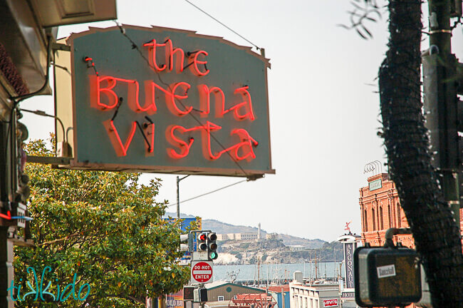 Sign of the Buena Vista, the San Francisco bar that brought the Irish coffee to America.