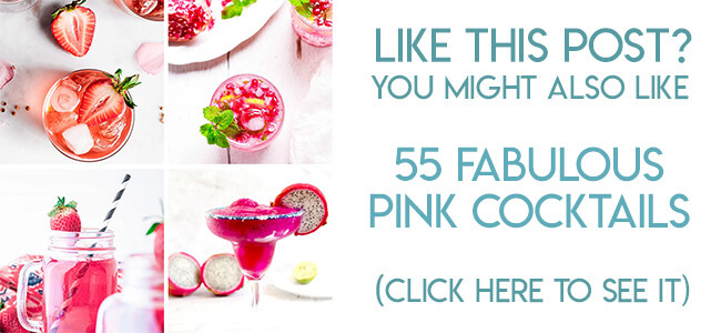 Navigational image leading reader to roundup of 55 pink cocktail recipes.