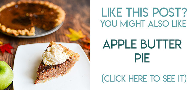 Navigational image leading reader to apple butter pie recipe.