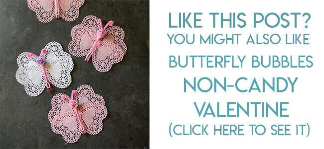 Navigational image leading reader to butterfly bubbles non candy Valentine tutorial