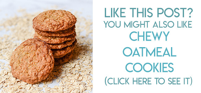 Navigational image leading reader to oatmeal cookie recipe.