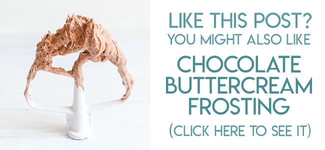 Navigational image leading reader to chocolate American buttercream frosting recipe.