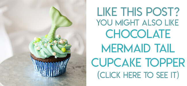 Navigational image leading reader to chocolate mermaid tail cupcake toppers.