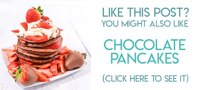 Navigational image leading reader to chocolate pancake recipe.