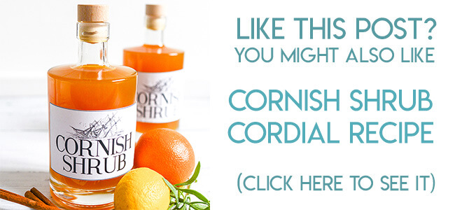 Navigational image leading reader to Cornish shrub cordial recipe.