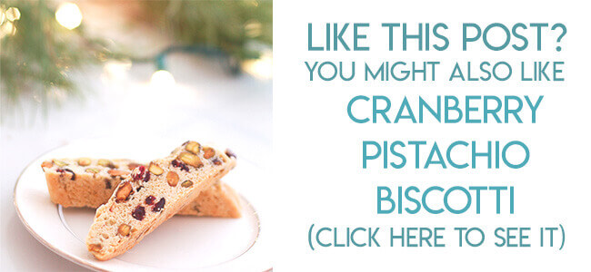 Navigational image leading reader to cranberry pistachio biscotti cookie recipe