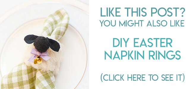 Navigational image leading reader to DIY Easter sheep napkin rings.