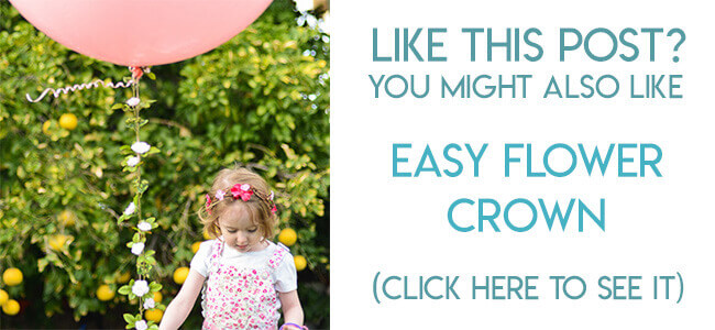 Navigational image leading reader to easy flower crown tutorial.