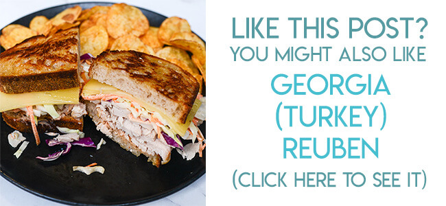 Navigational image leading reader to Georgia Reuben turkey reuben sandwich recipe.