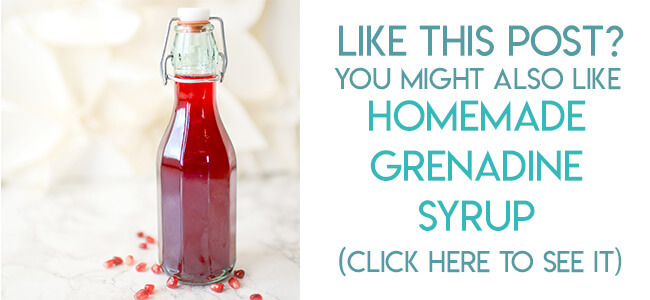 Navigational image leading reader to homemade grenadine syrup recipe