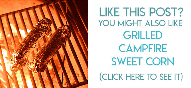 Navigational image leading reader to grilled campfire corn recipe