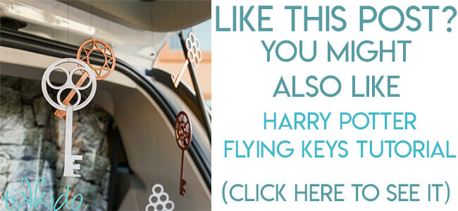 Navigational image leading readers to Harry potter flying keys decoration tutorial.
