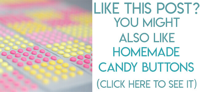 Navigational image leading to homemade candy buttons tutorial